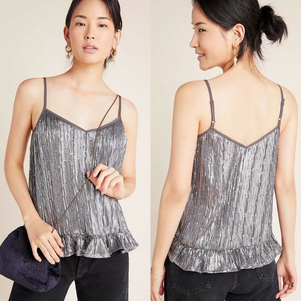 Anthropologie Amelie Beaded Cami